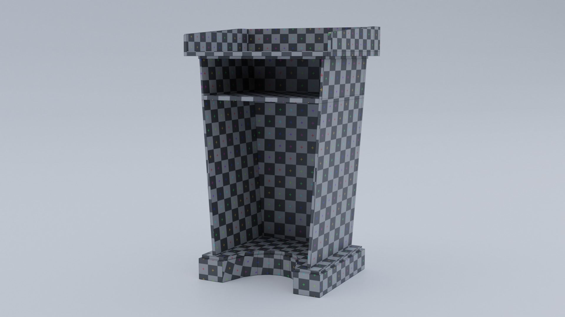 Wood Pulpit  Low-poly 3D model_19