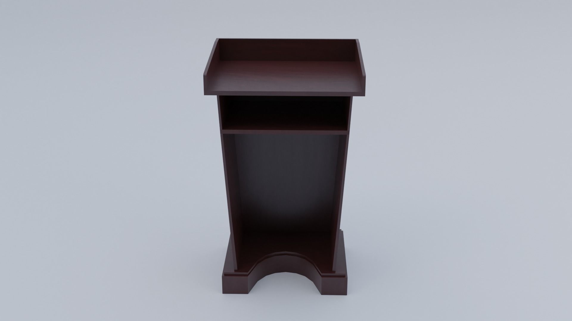 Wood Pulpit  Low-poly 3D model_7