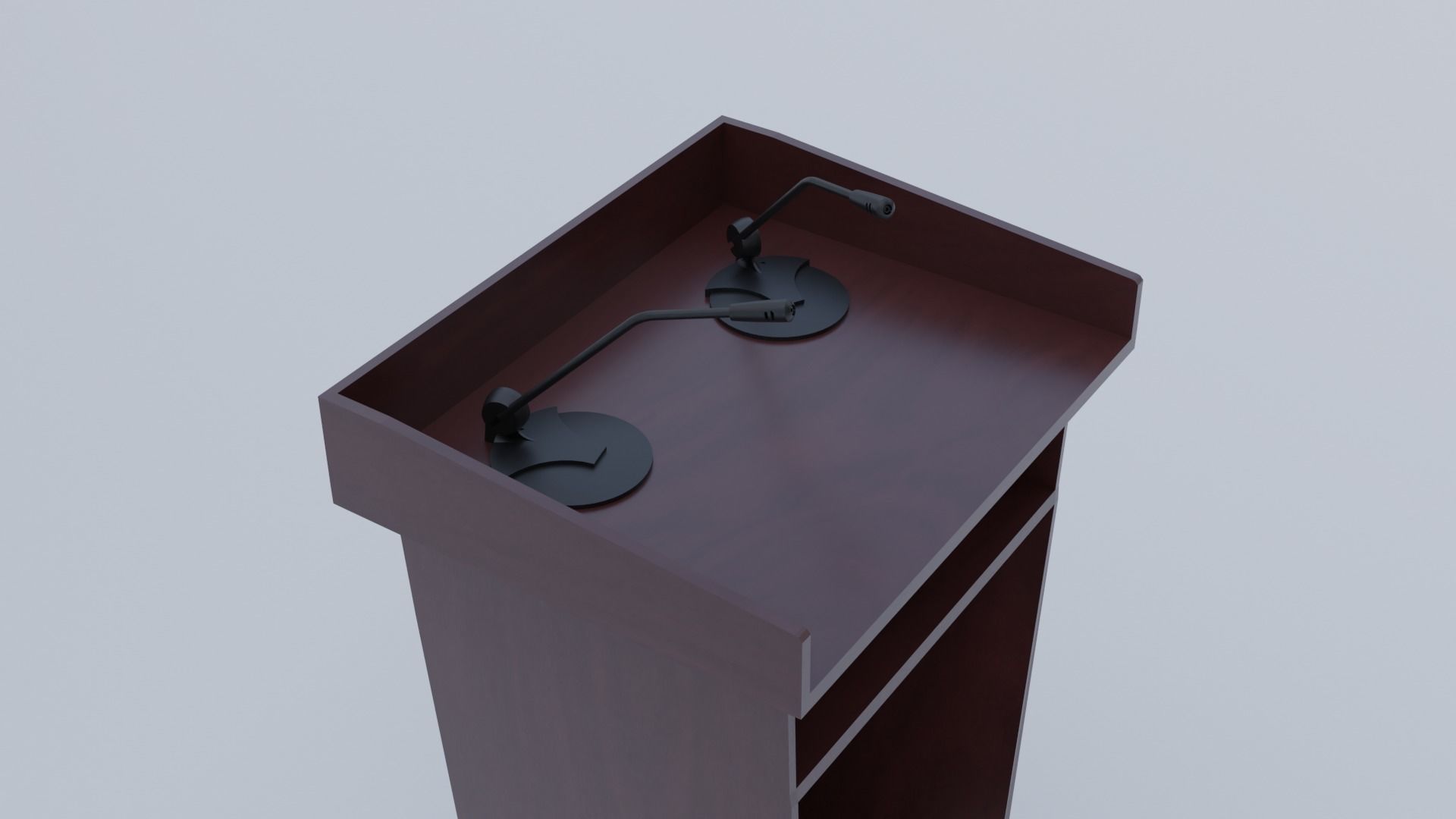 Wood Pulpit  Low-poly 3D model_29