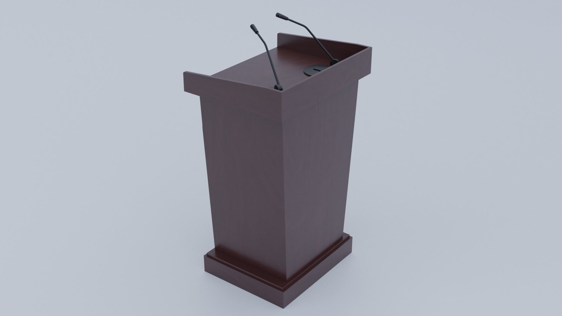 Wood Pulpit  Low-poly 3D model_2