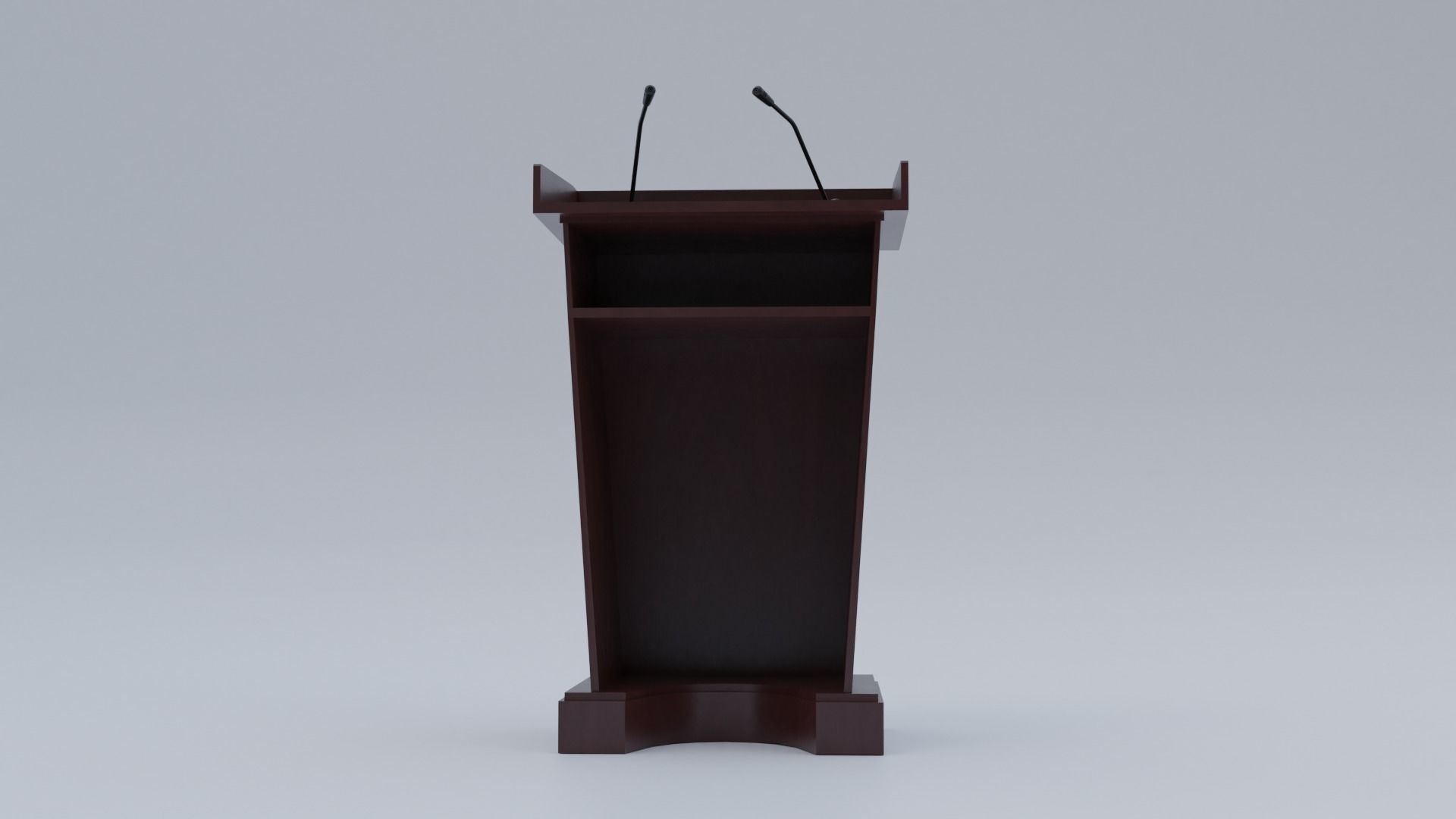 Wood Pulpit  Low-poly 3D model_9