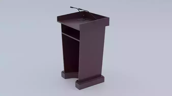 Wood Pulpit  Low-poly 3D model
