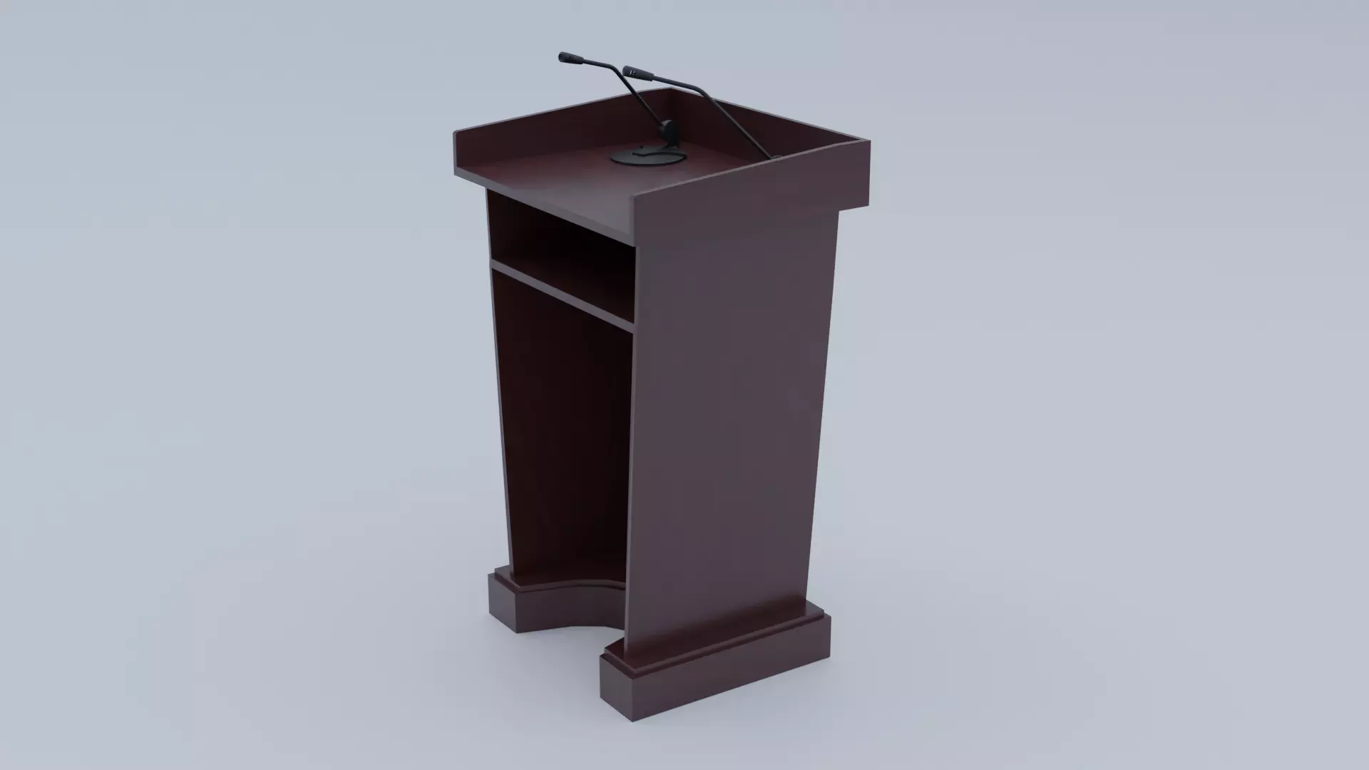 Wood Pulpit  Low-poly 3D model_0
