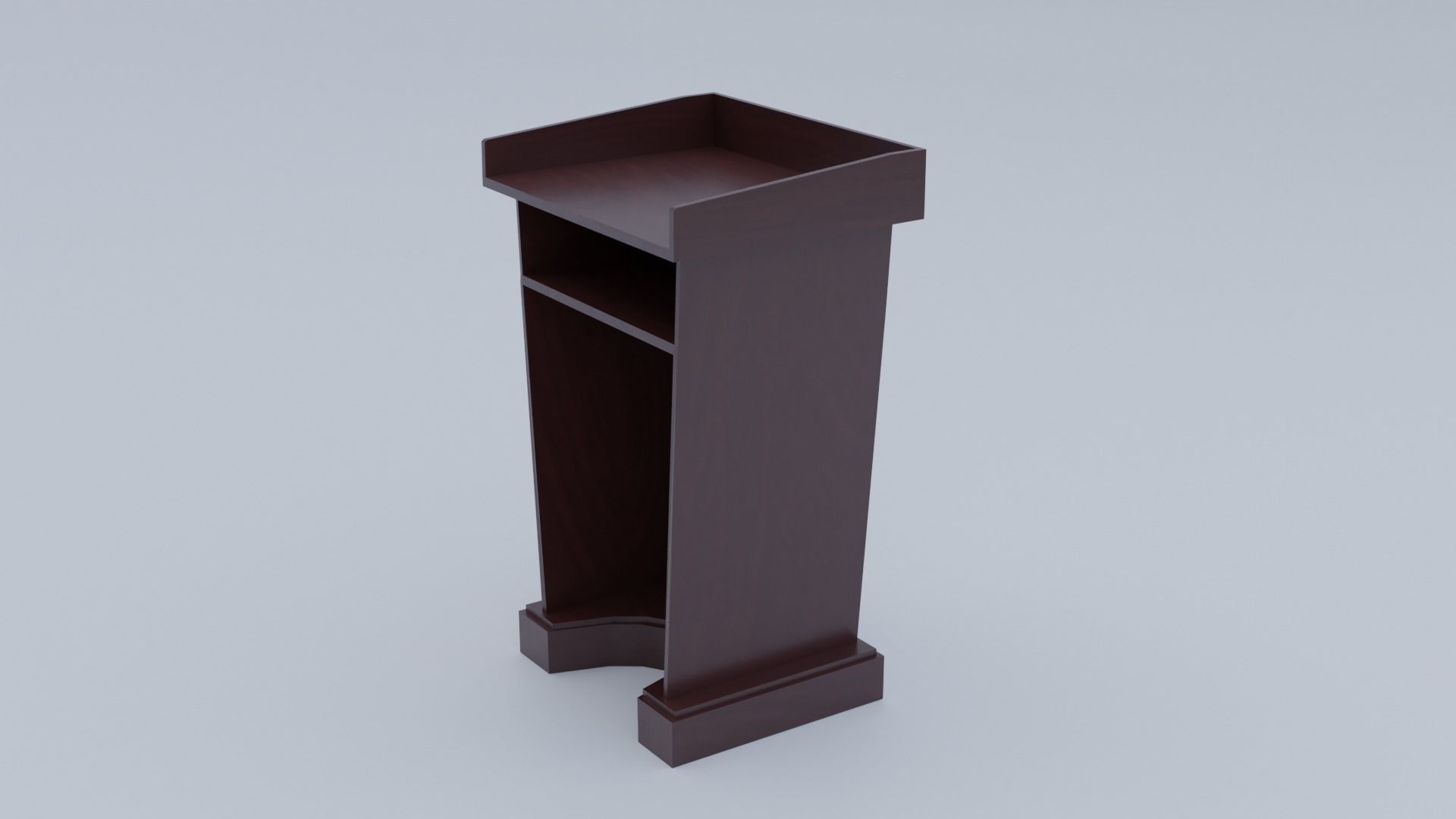 Wood Pulpit  Low-poly 3D model_1