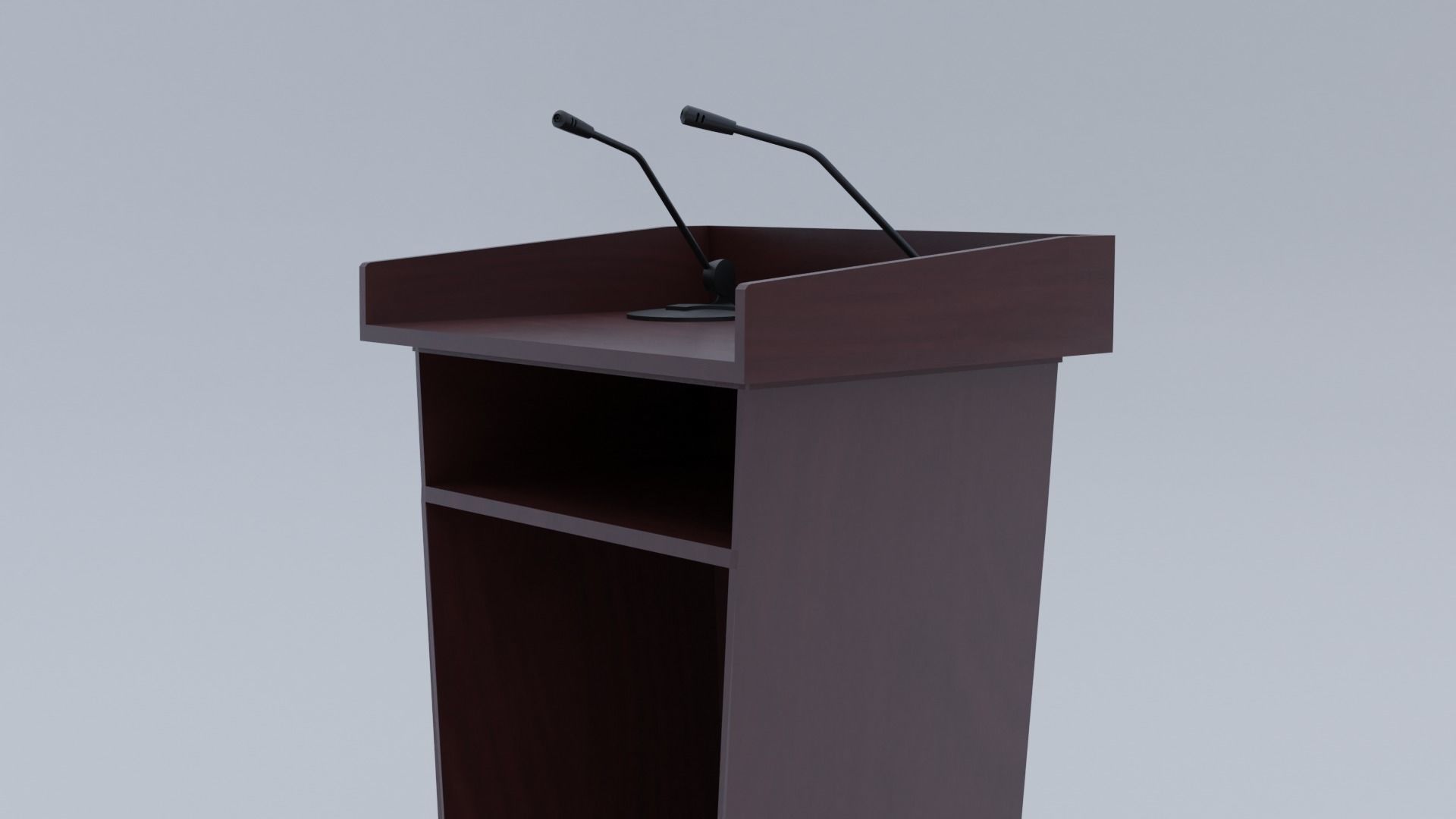 Wood Pulpit  Low-poly 3D model_25