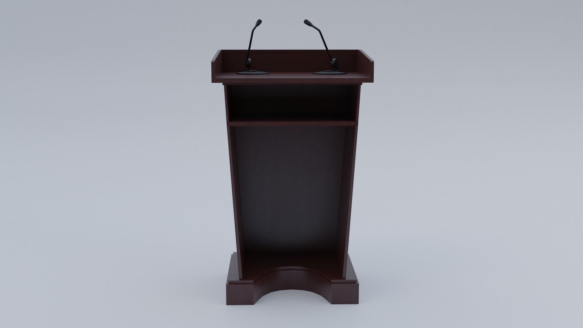 Wood Pulpit  Low-poly 3D model_4