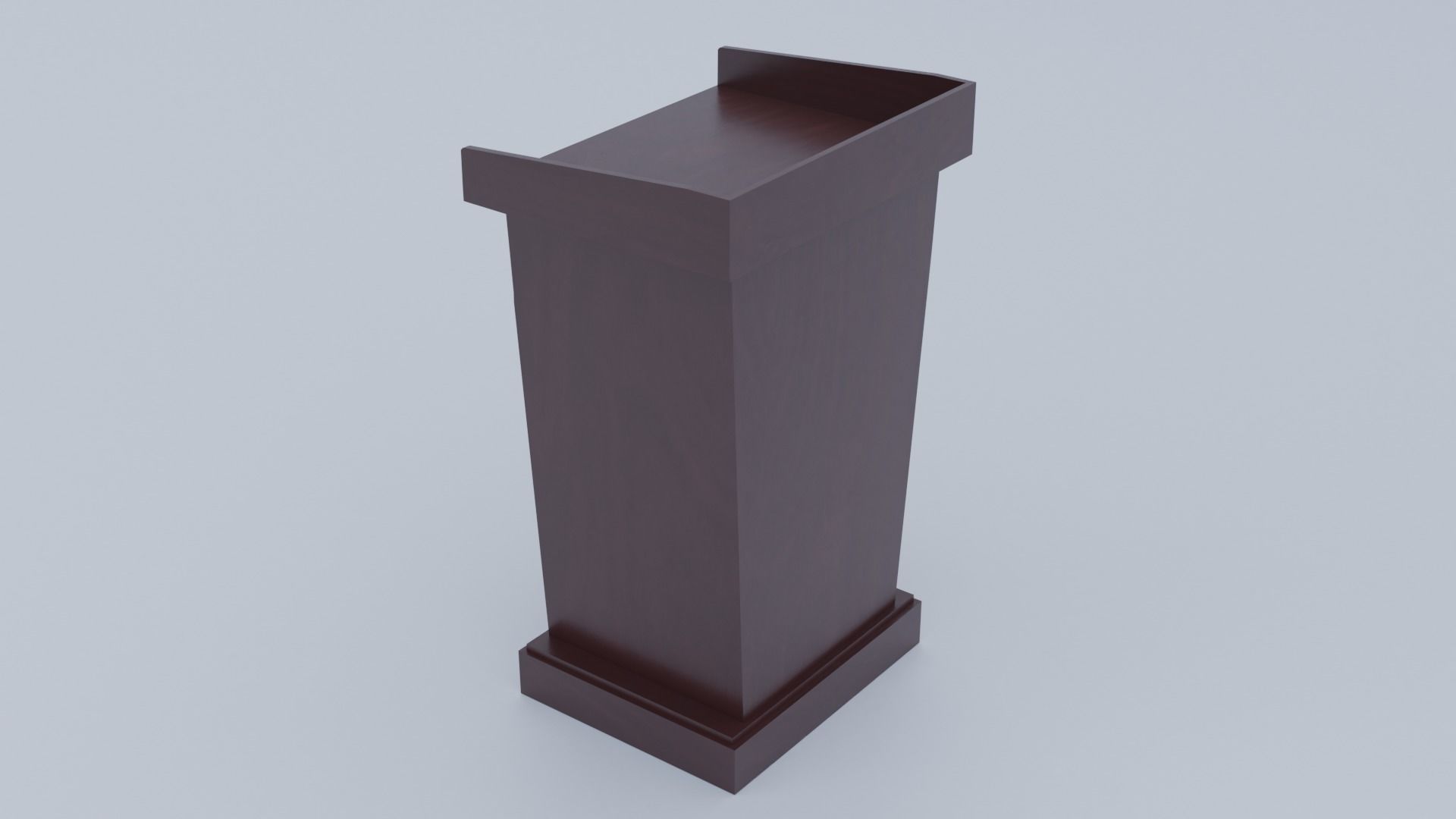 Wood Pulpit  Low-poly 3D model_3