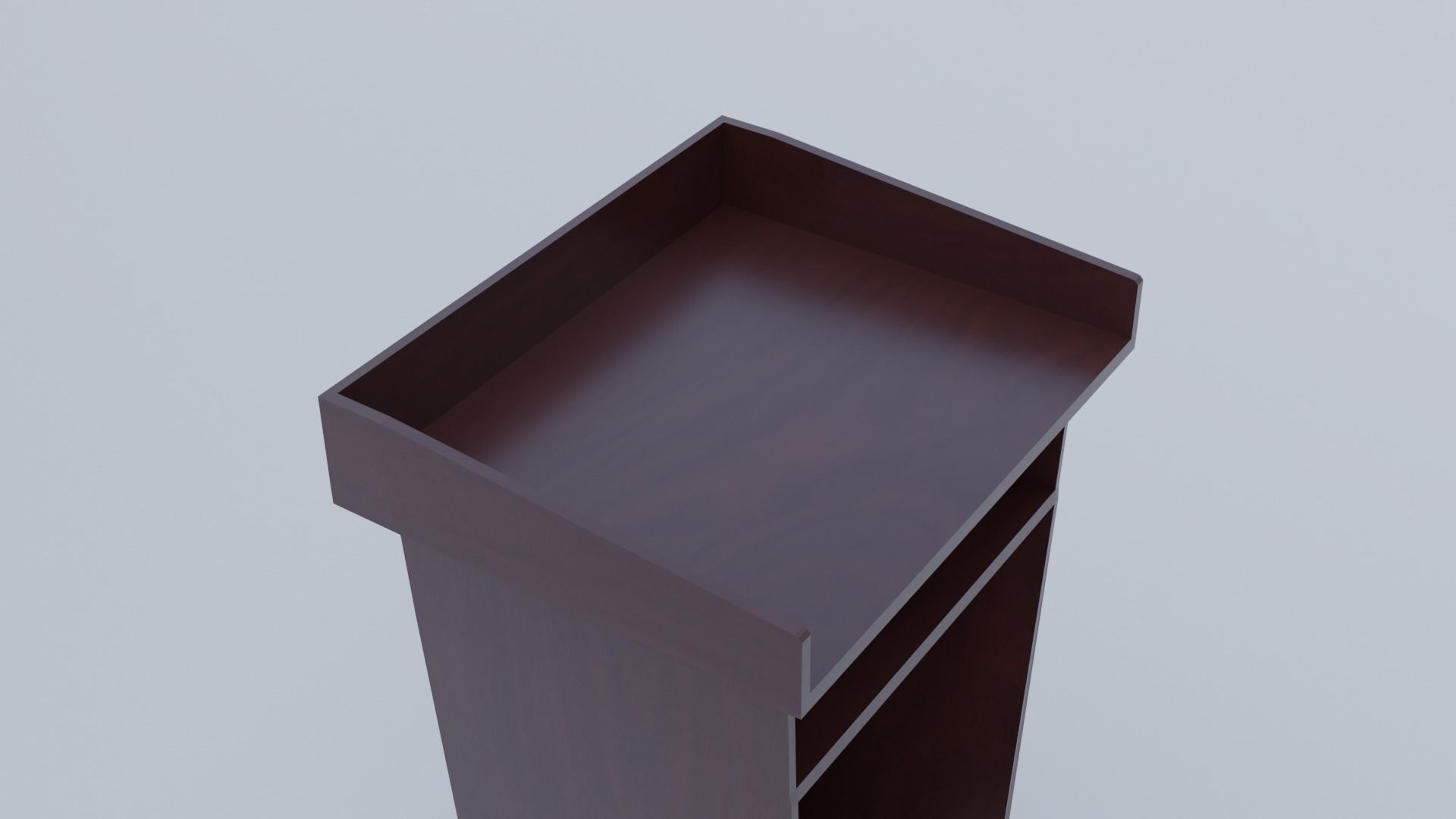 Wood Pulpit  Low-poly 3D model_28