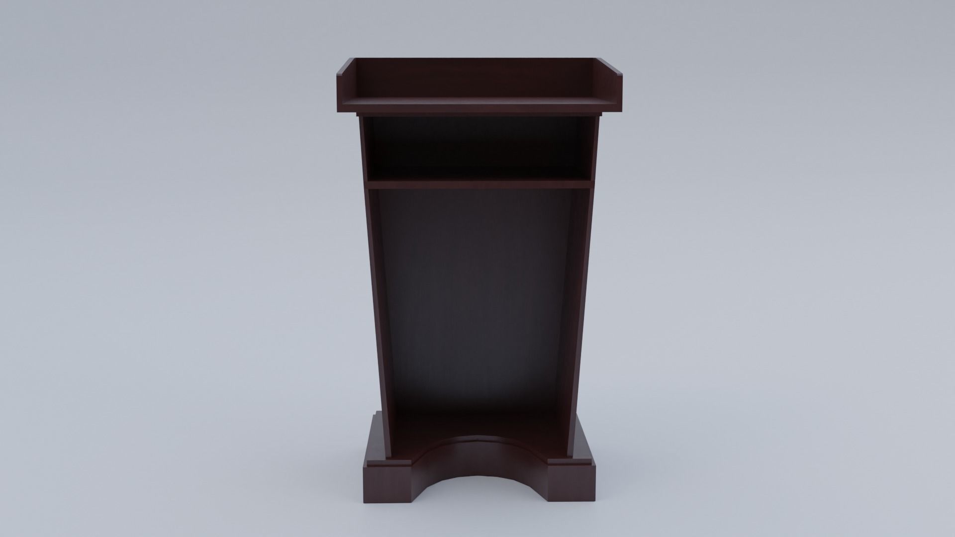 Wood Pulpit  Low-poly 3D model_5