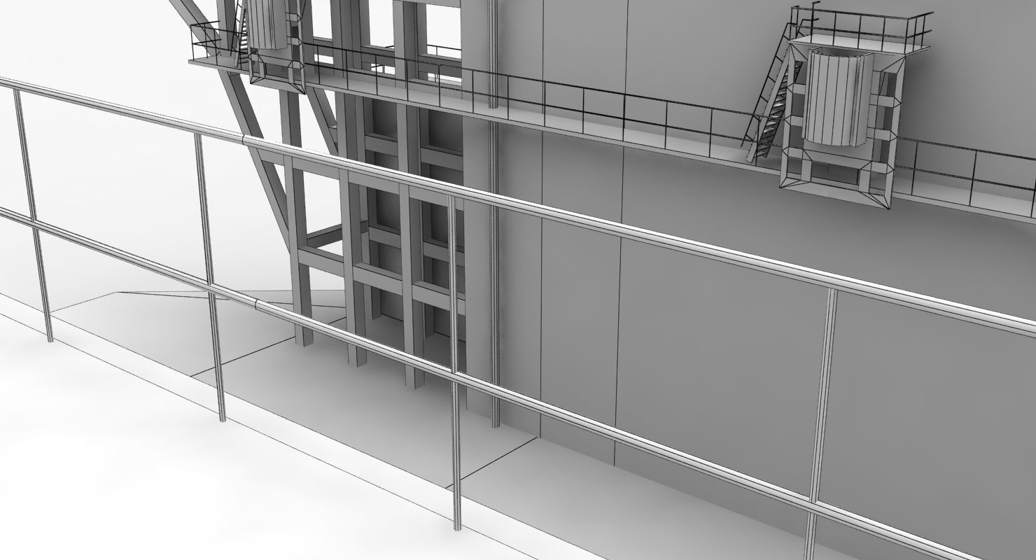 Floating Dock 1 Low-poly 3D model_16