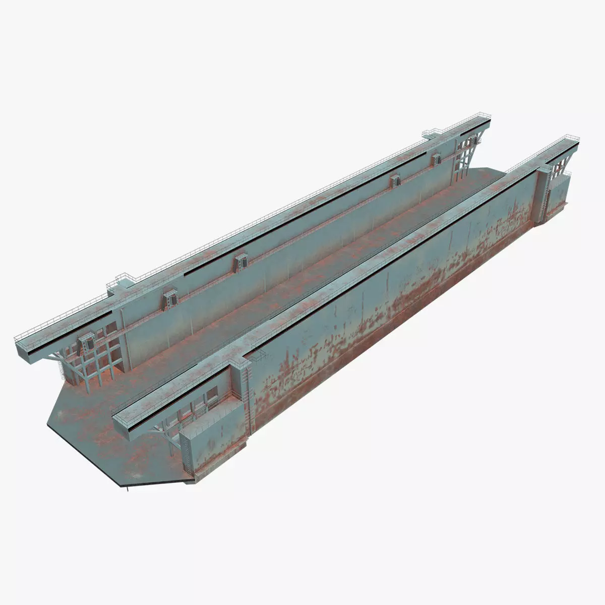 Floating Dock 1 Low-poly 3D model_0