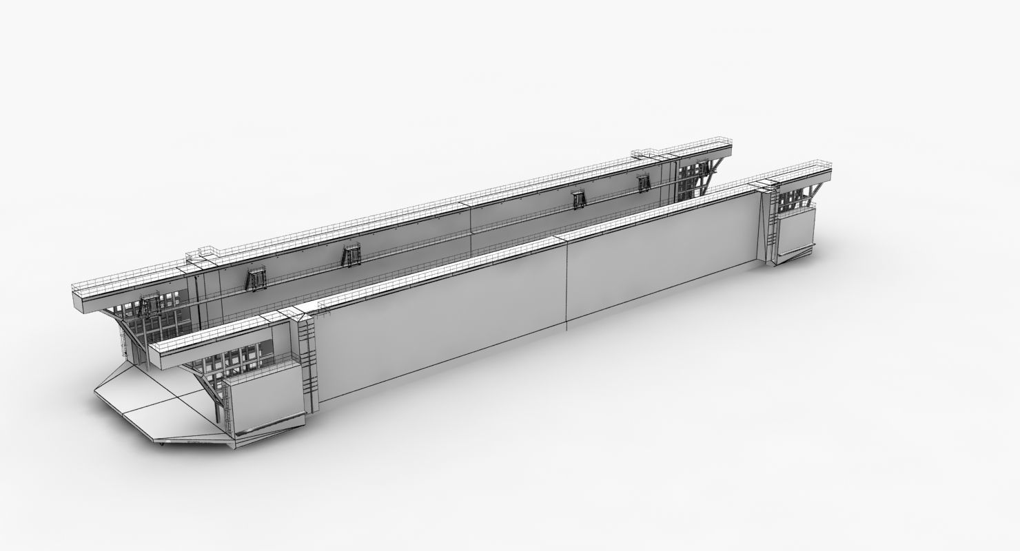 Floating Dock 1 Low-poly 3D model_9