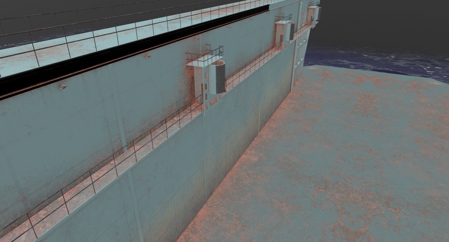 Floating Dock 1 Low-poly 3D model_6