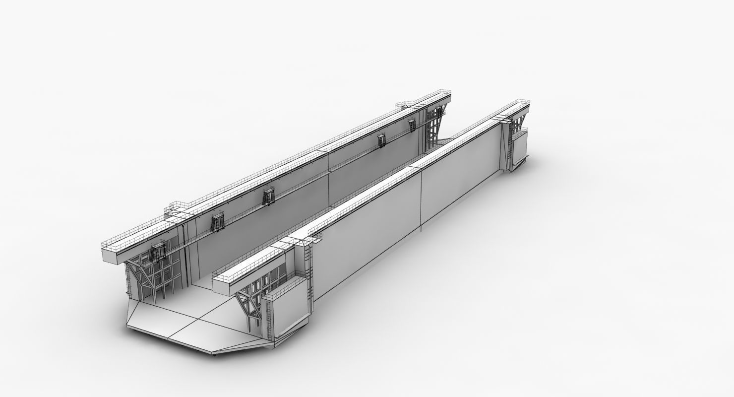 Floating Dock 1 Low-poly 3D model_10