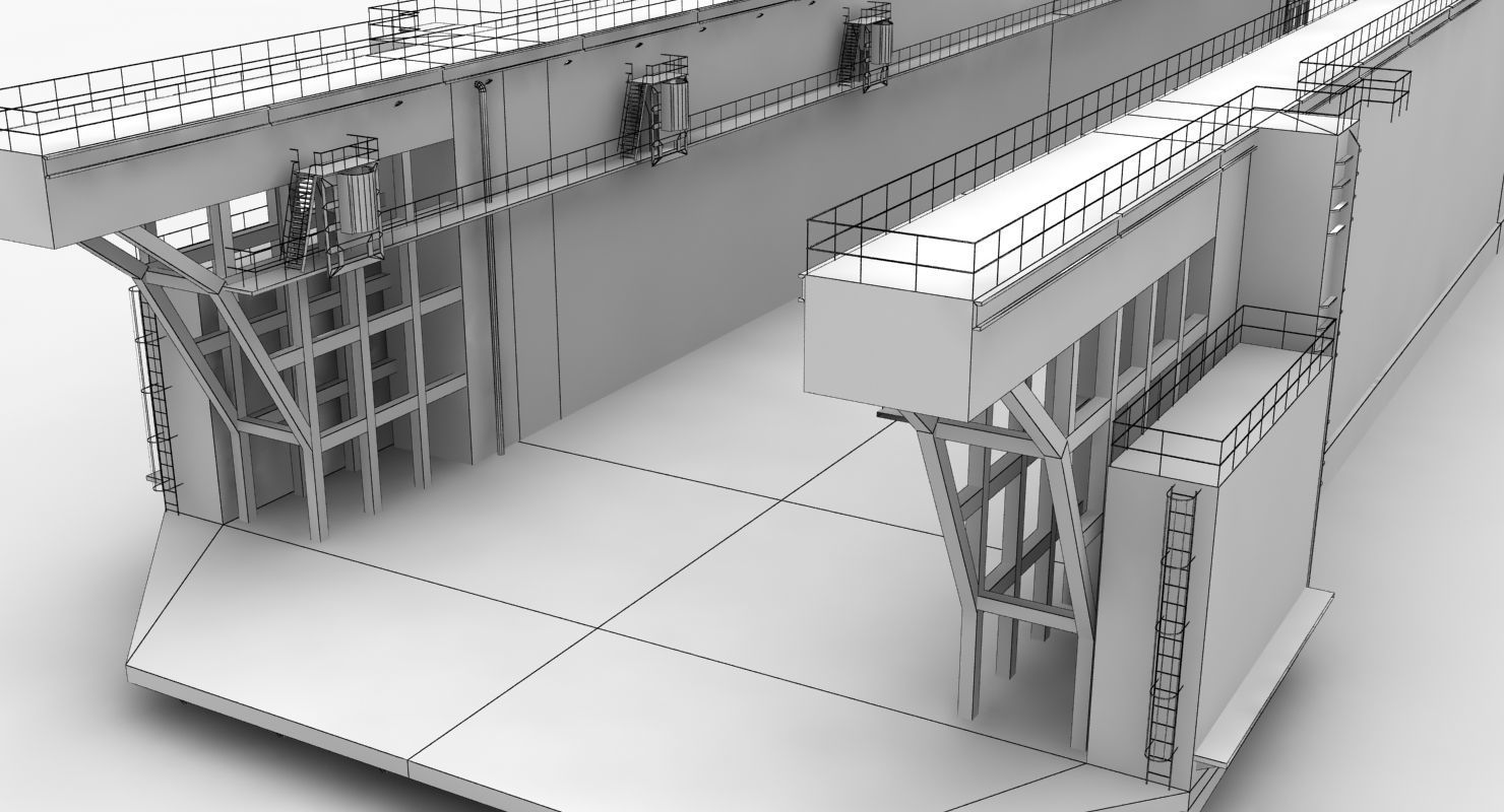 Floating Dock 1 Low-poly 3D model_12