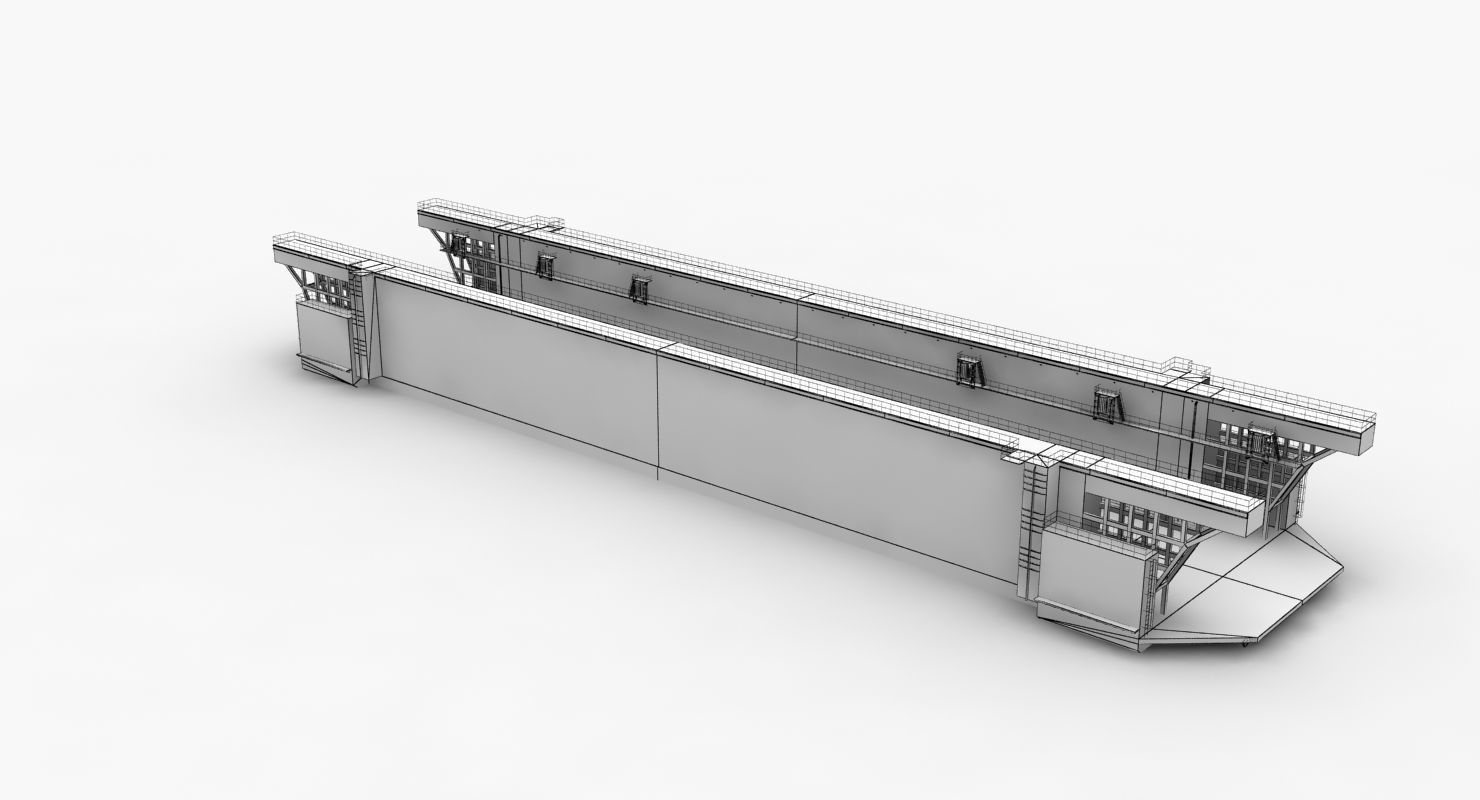 Floating Dock 1 Low-poly 3D model_11