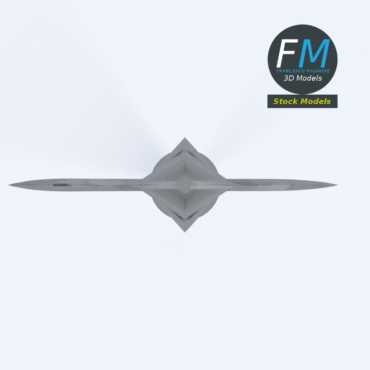 Medieval halberd 2 3D model_6