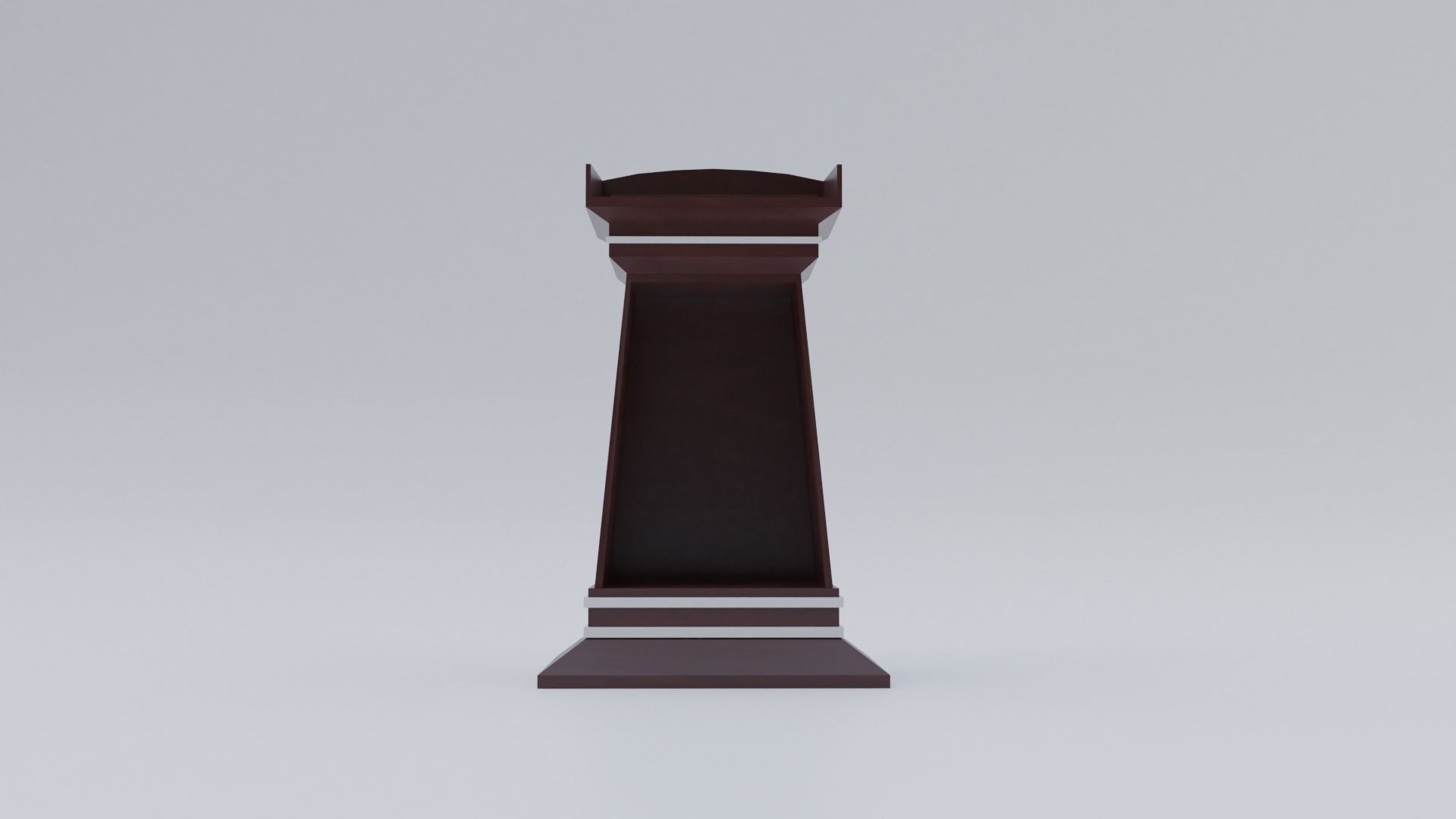 Lectern wooden podium Low-poly 3D model_28