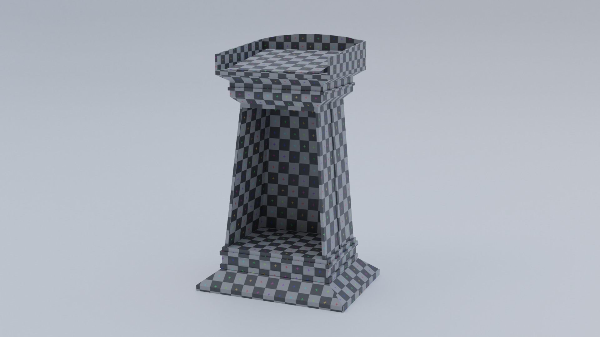 Lectern wooden podium Low-poly 3D model_18