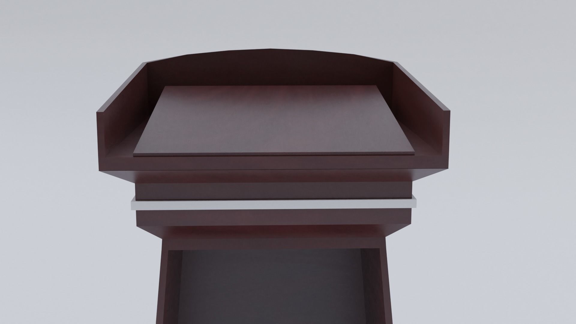 Lectern wooden podium Low-poly 3D model_8