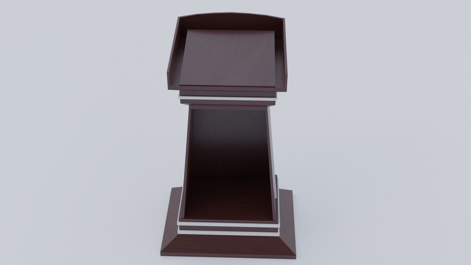 Lectern wooden podium Low-poly 3D model_1
