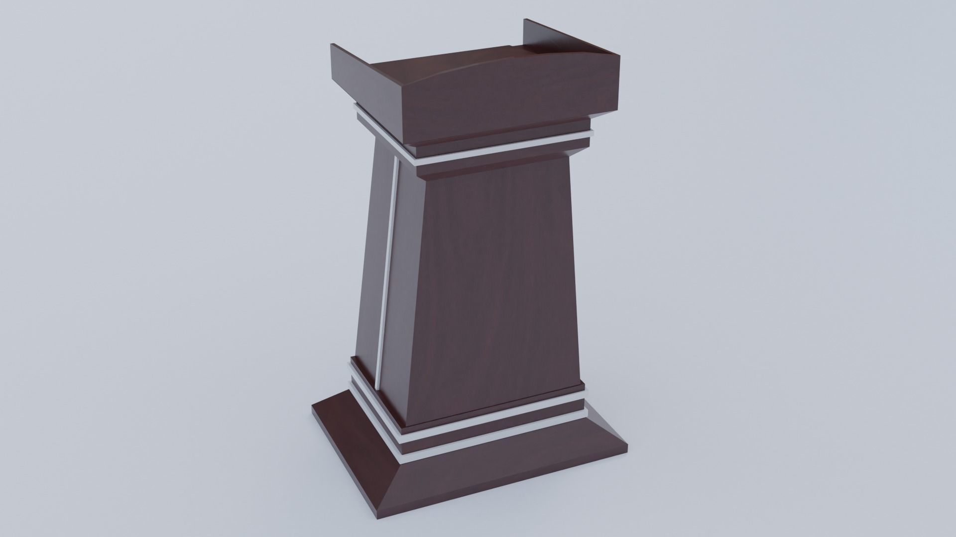 Lectern wooden podium Low-poly 3D model_22