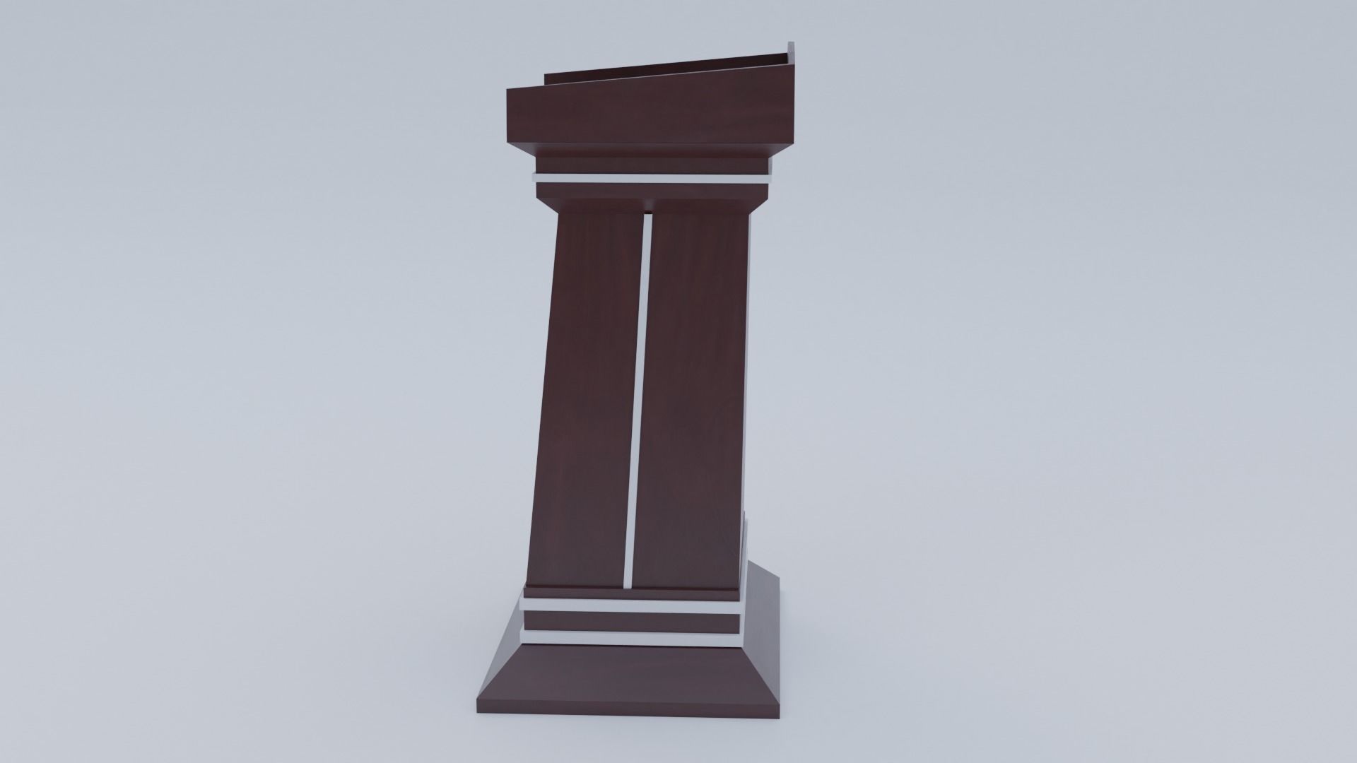 Lectern wooden podium Low-poly 3D model_20