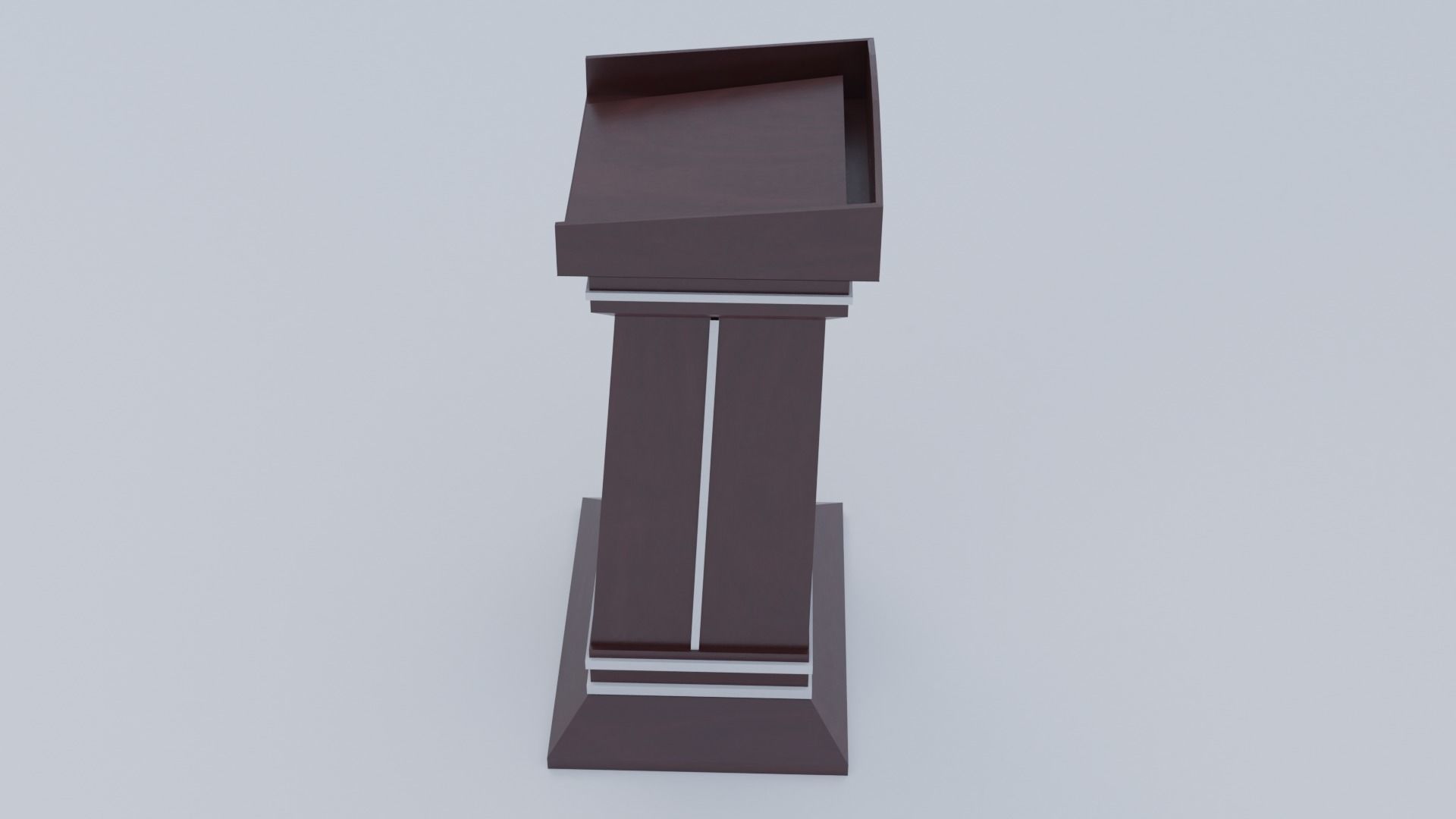 Lectern wooden podium Low-poly 3D model_26