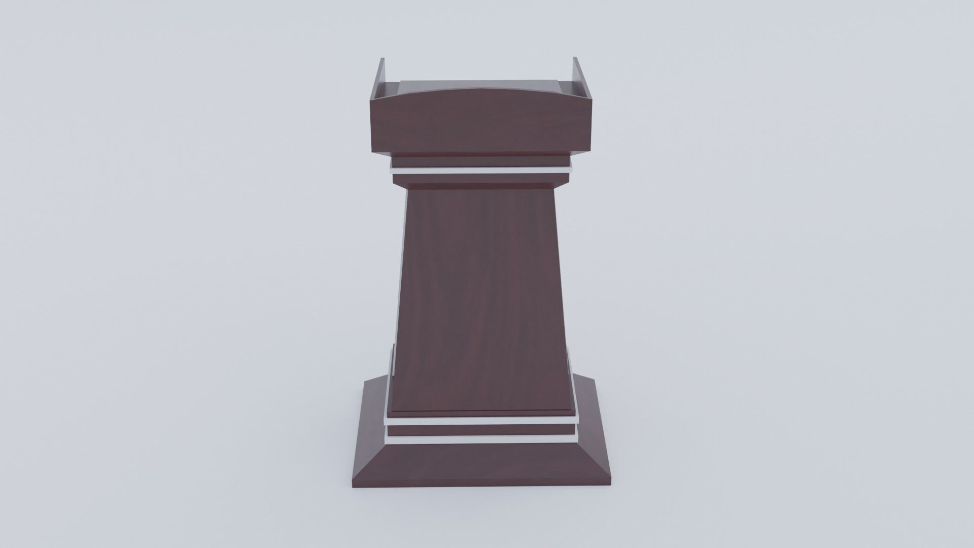 Lectern wooden podium Low-poly 3D model_4