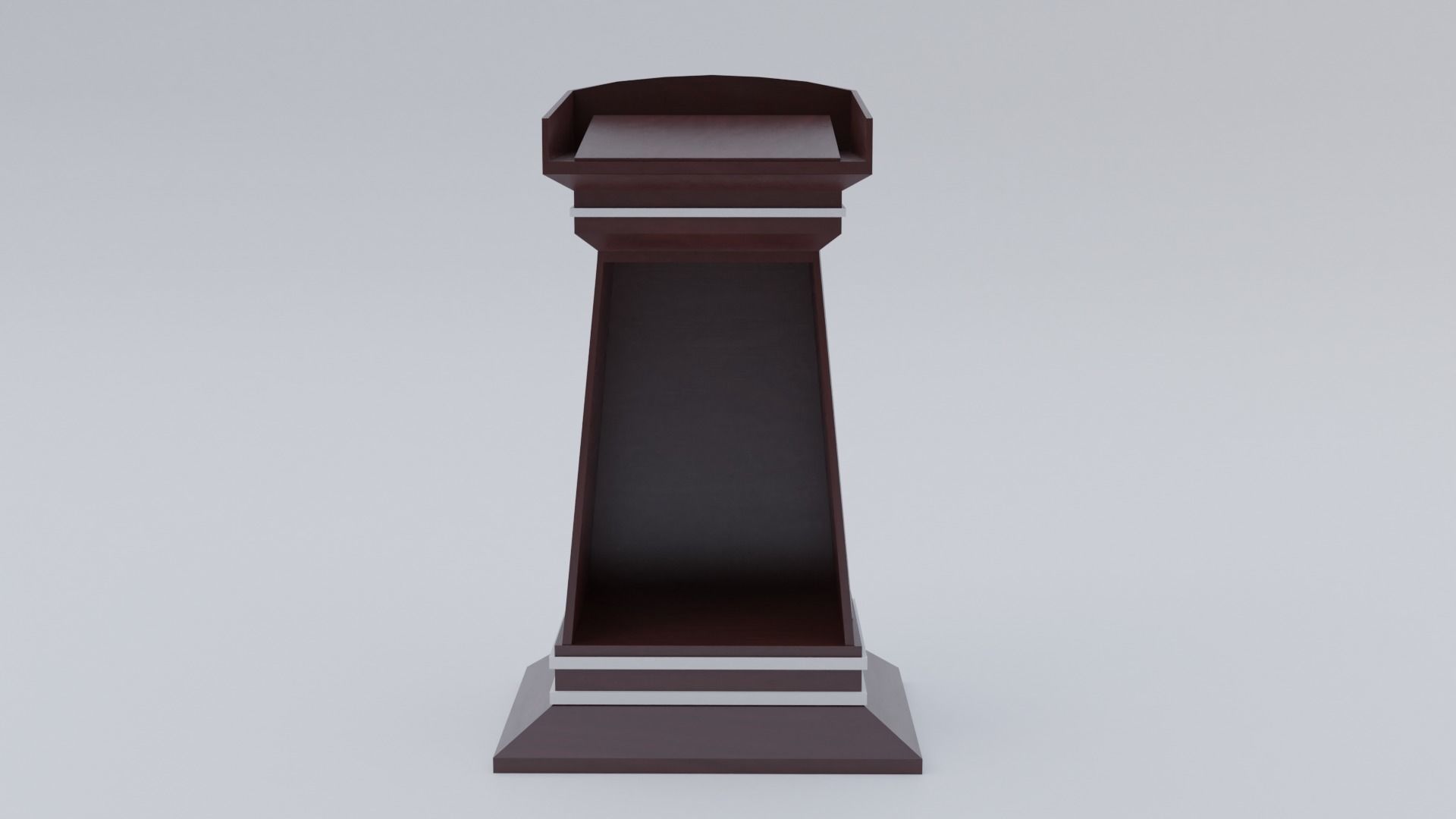 Lectern wooden podium Low-poly 3D model_29
