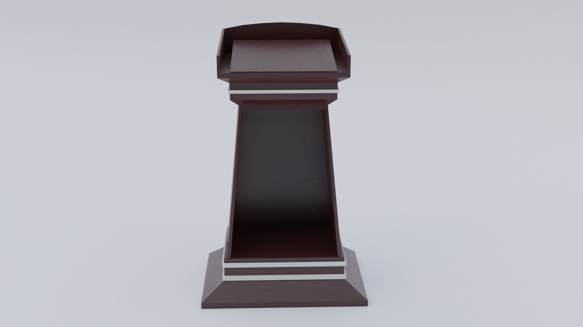 Lectern wooden podium Low-poly 3D model_23