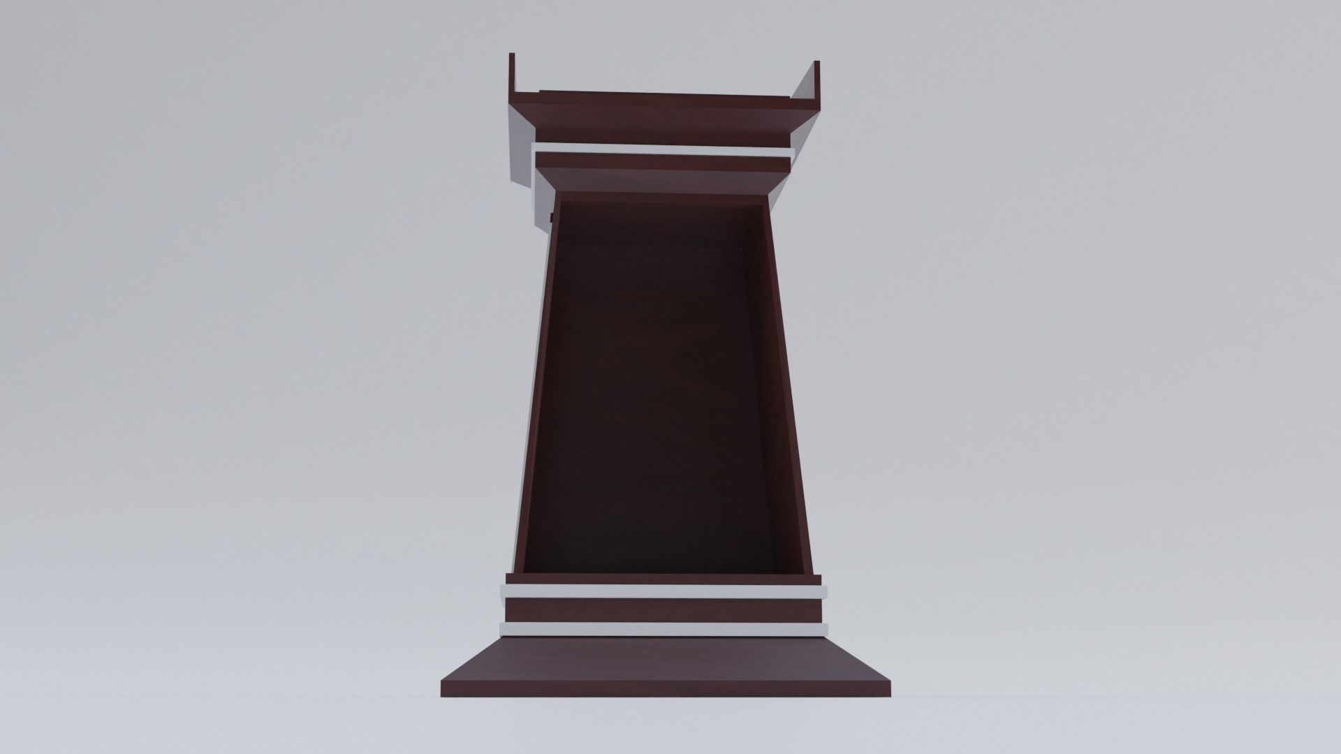 Lectern wooden podium Low-poly 3D model_27