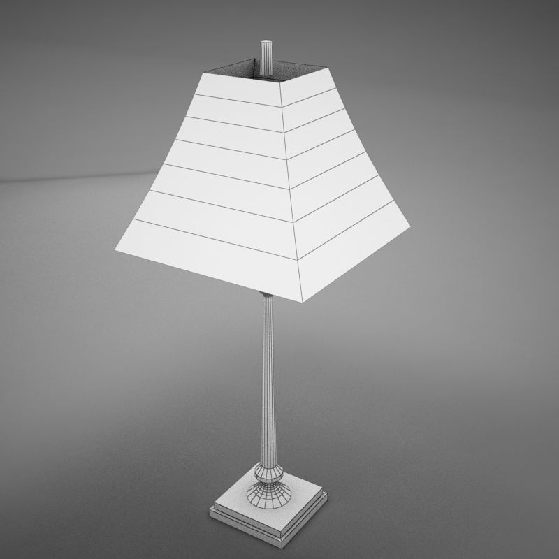 lampar7 table lamp with shade Low-poly 3D model_7