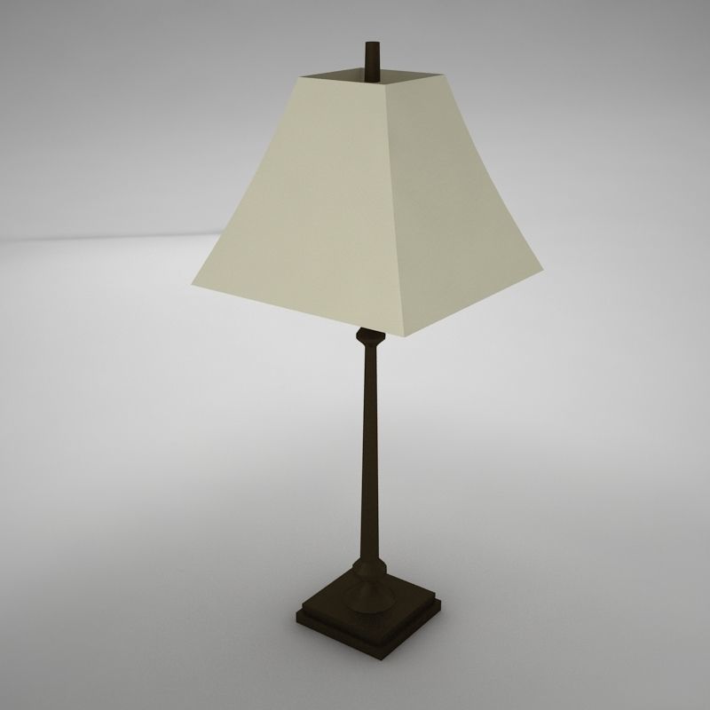 lampar7 table lamp with shade Low-poly 3D model_2