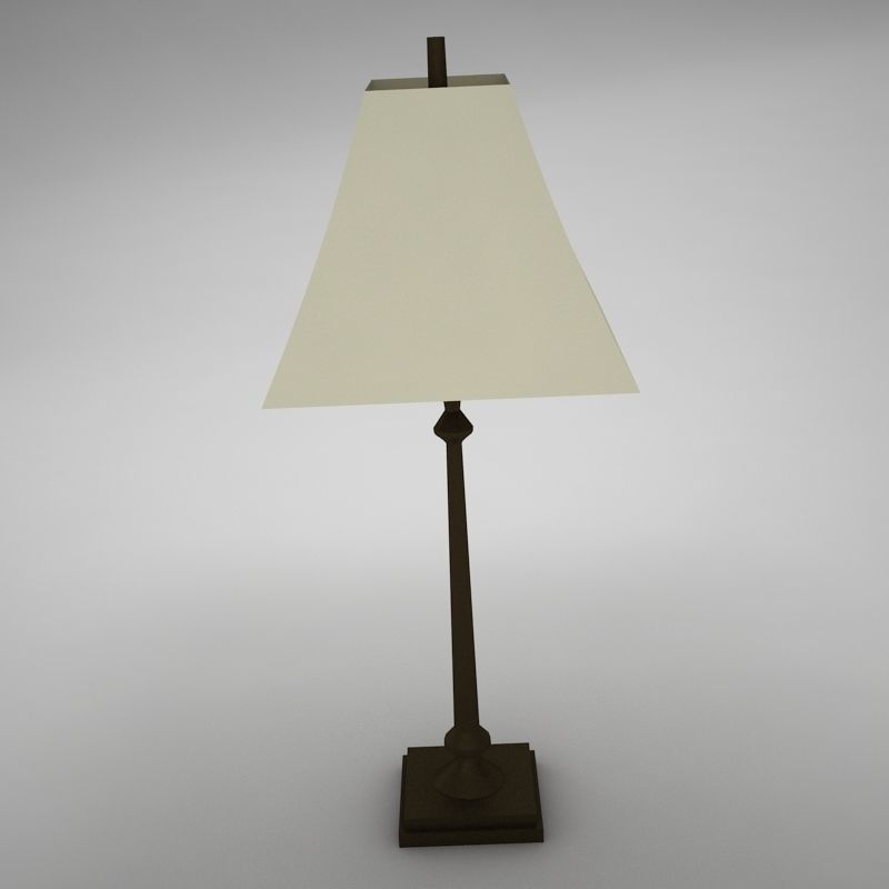 lampar7 table lamp with shade Low-poly 3D model_4