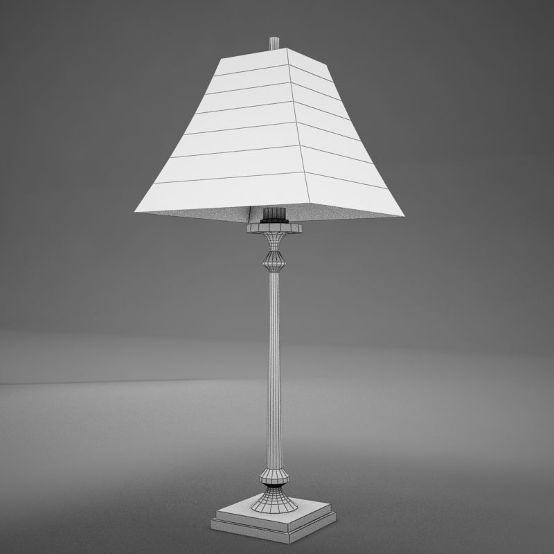 lampar7 table lamp with shade Low-poly 3D model_6