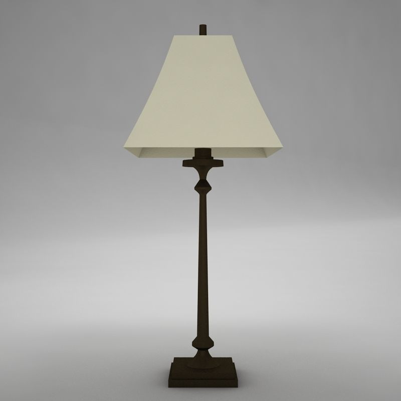 lampar7 table lamp with shade Low-poly 3D model_5
