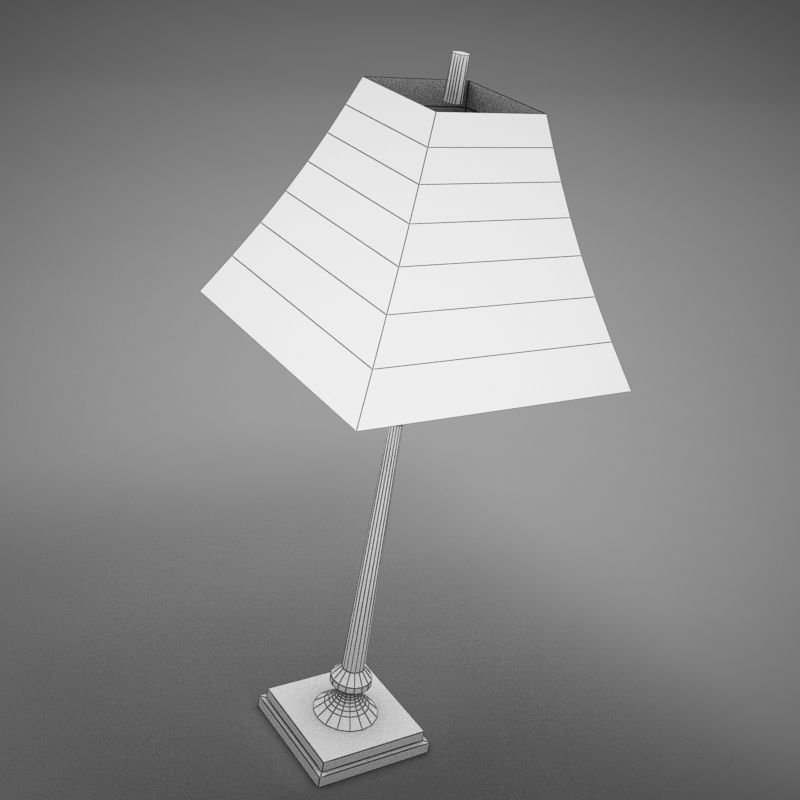 lampar7 table lamp with shade Low-poly 3D model_13