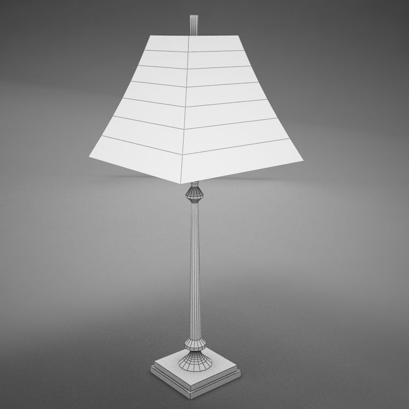 lampar7 table lamp with shade Low-poly 3D model_10