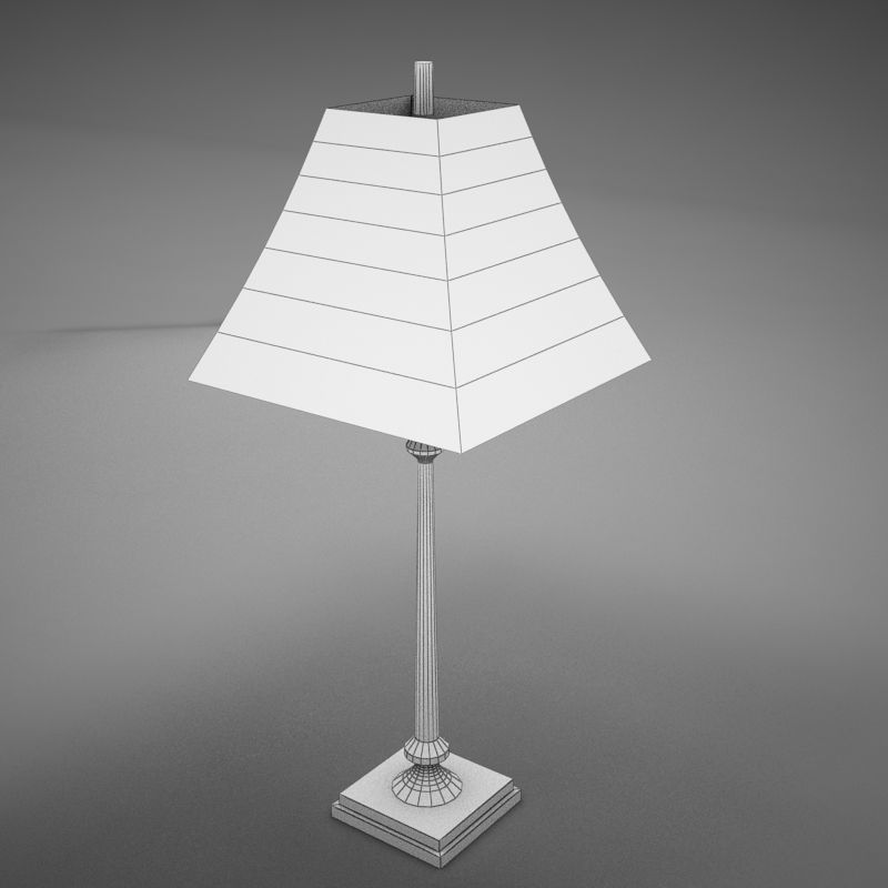 lampar7 table lamp with shade Low-poly 3D model_9