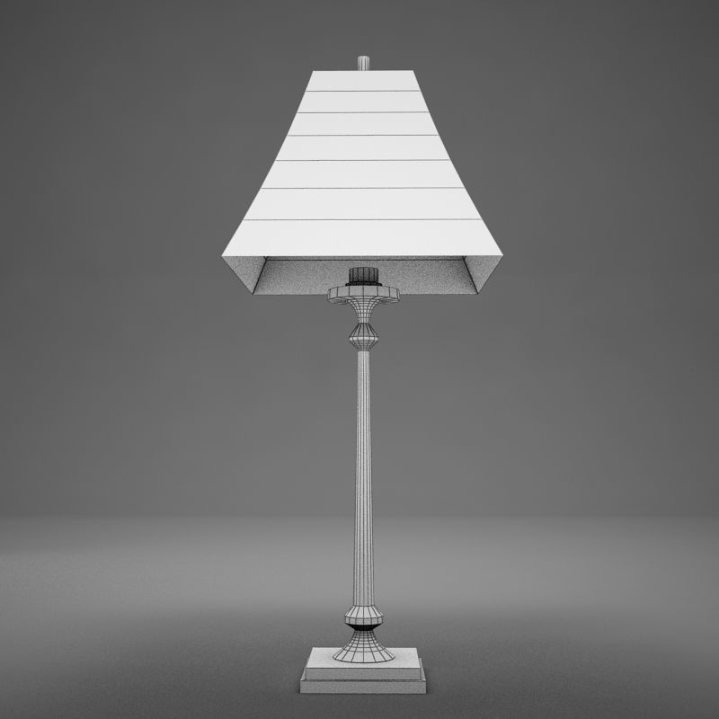 lampar7 table lamp with shade Low-poly 3D model_12