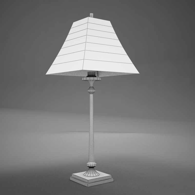 lampar7 table lamp with shade Low-poly 3D model_8