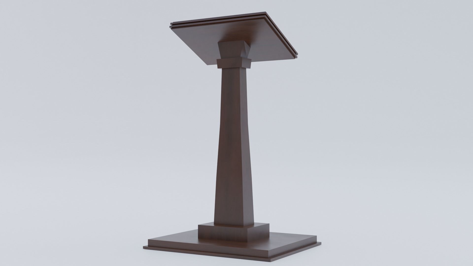 Lectern - Wood Low-poly 3D model_28