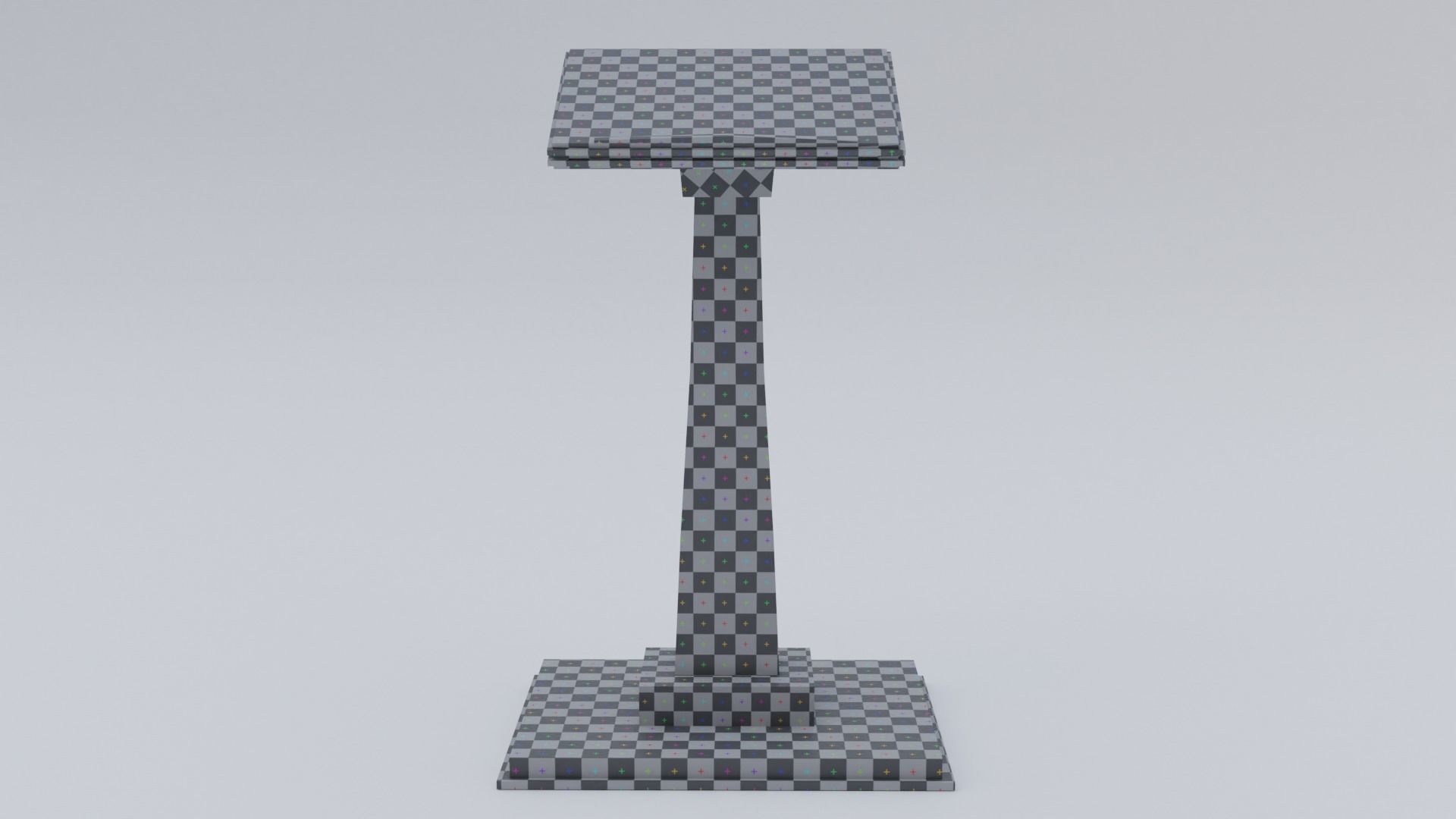 Lectern - Wood Low-poly 3D model_19