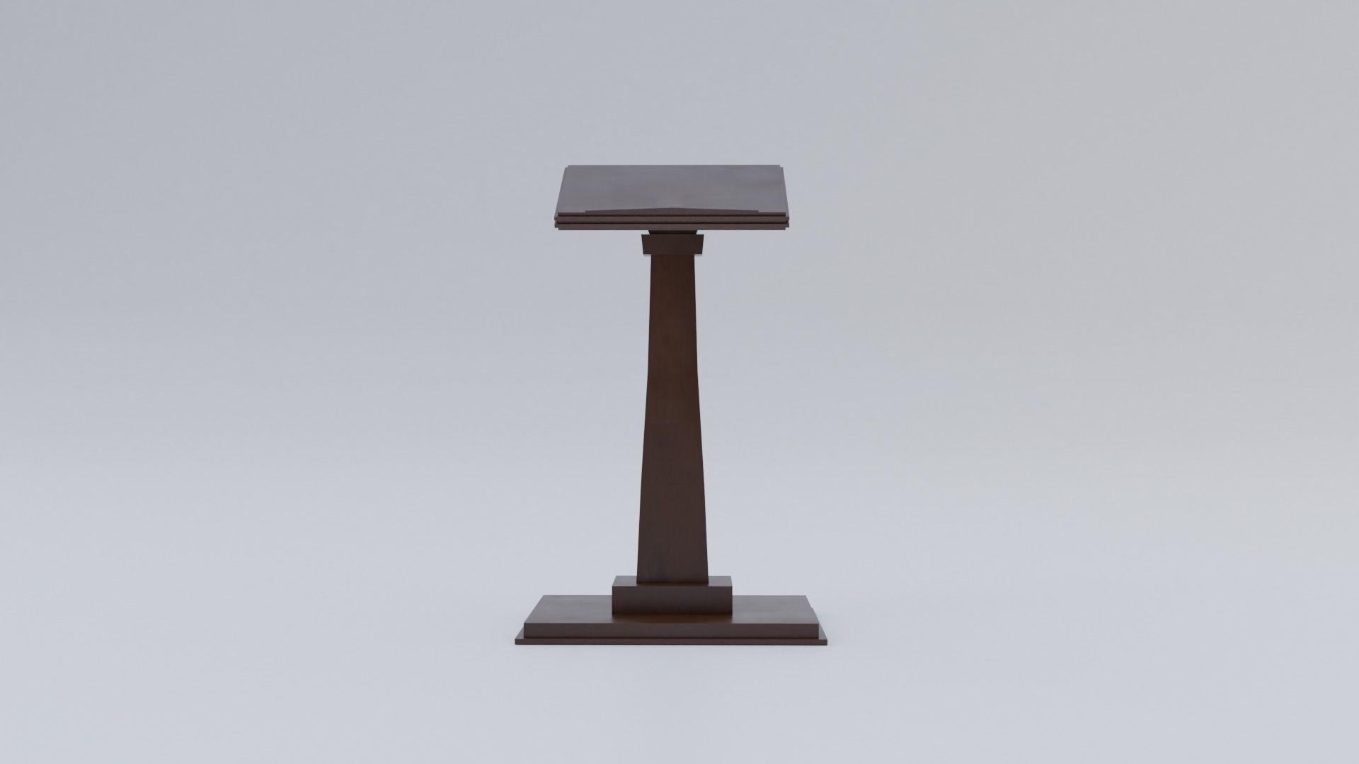 Lectern - Wood Low-poly 3D model_22