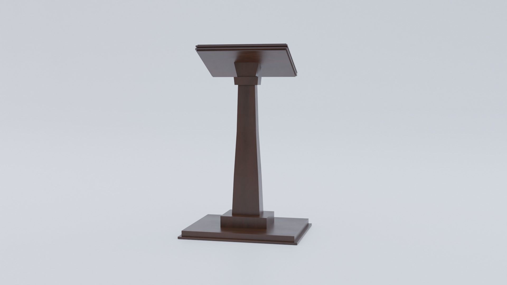 Lectern - Wood Low-poly 3D model_6