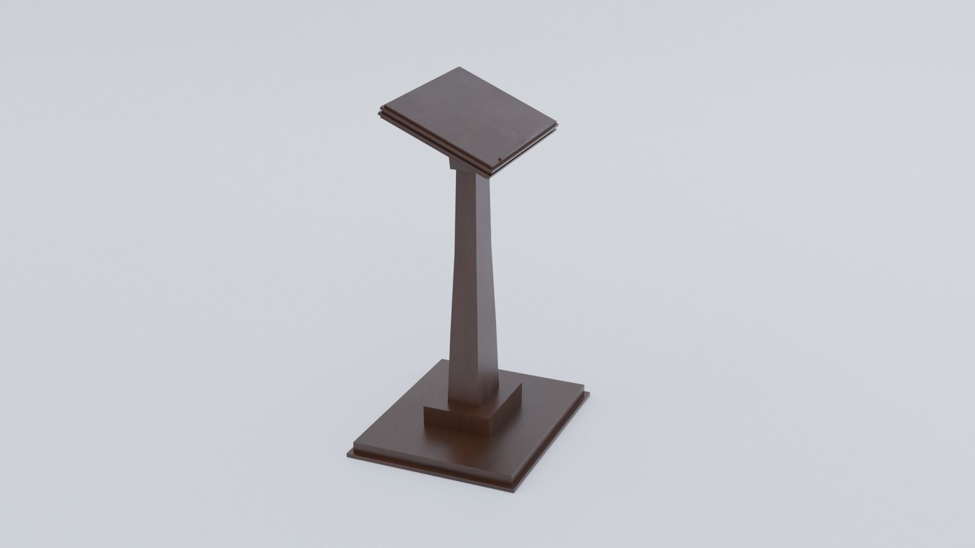 Lectern - Wood Low-poly 3D model_9