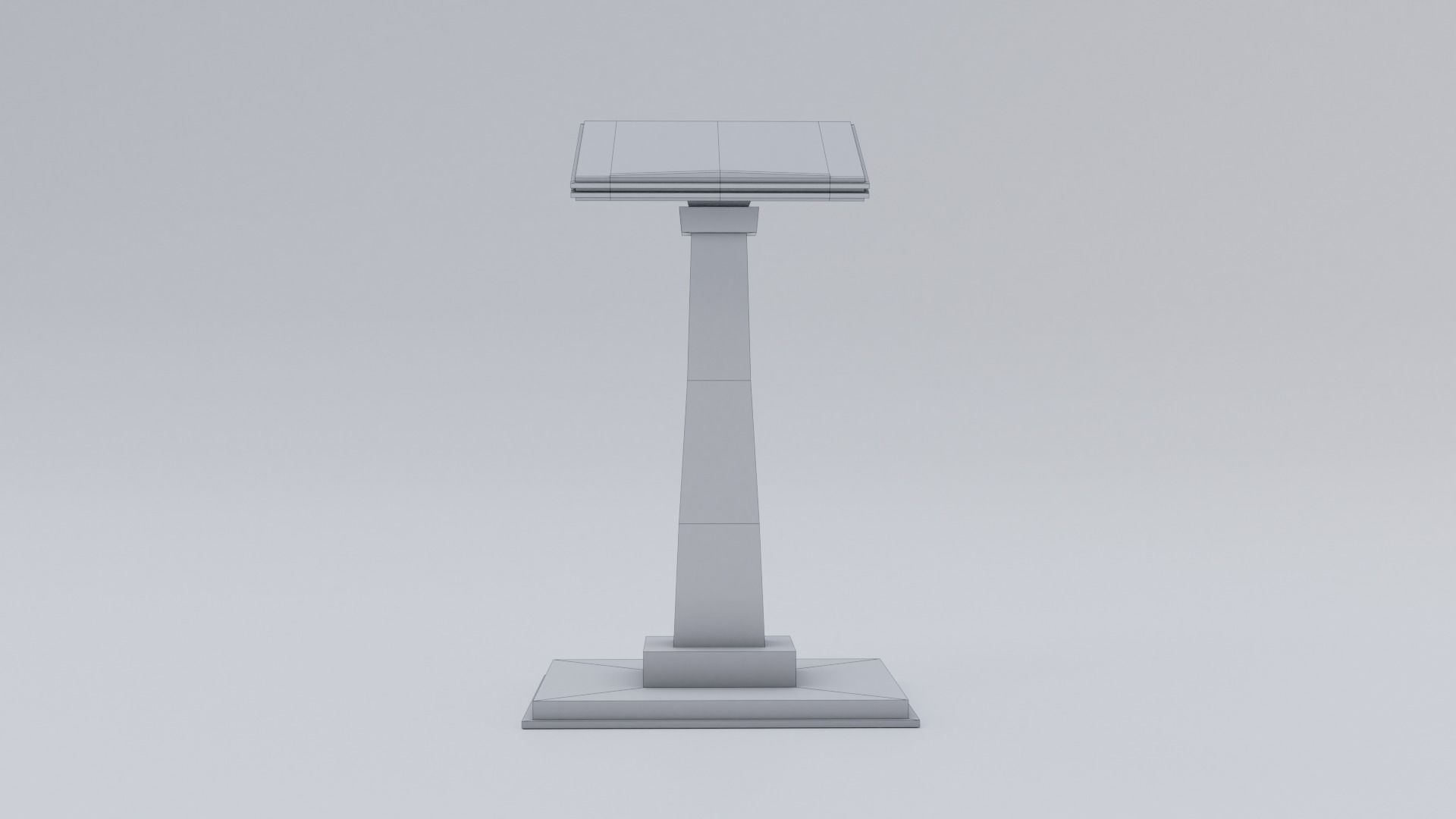 Lectern - Wood Low-poly 3D model_17
