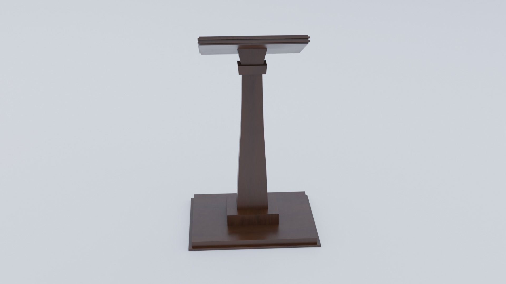 Lectern - Wood Low-poly 3D model_11