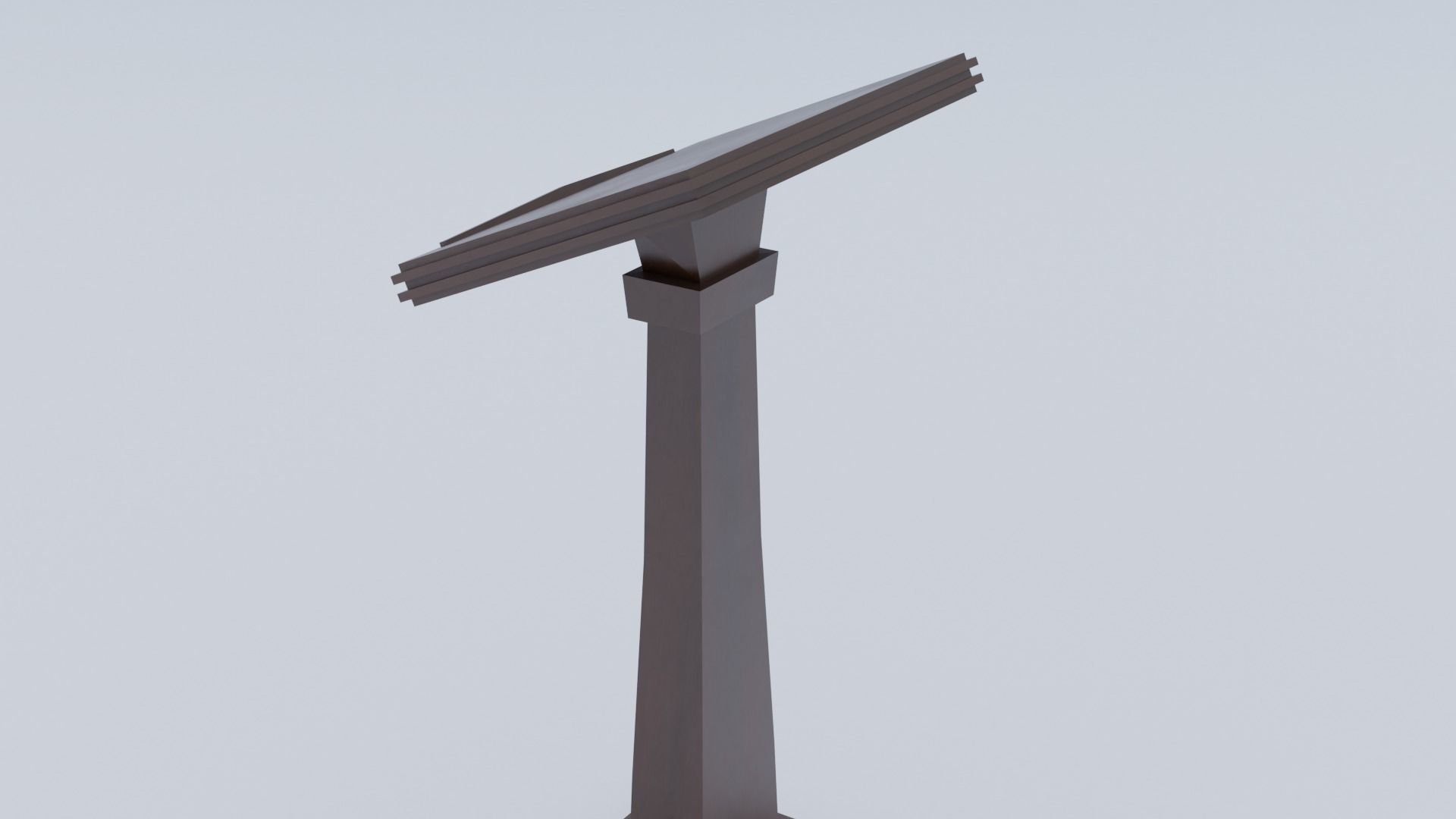 Lectern - Wood Low-poly 3D model_12